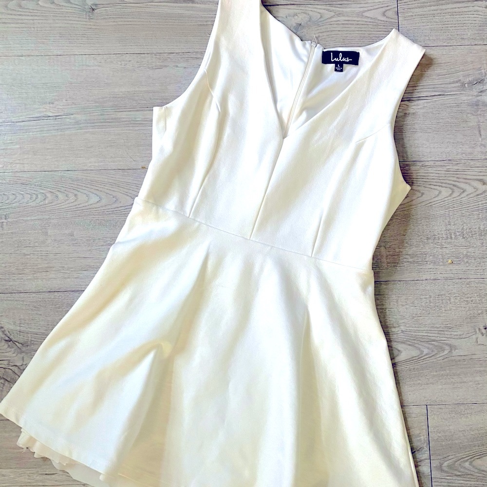 Lulu's Elegant White Dress